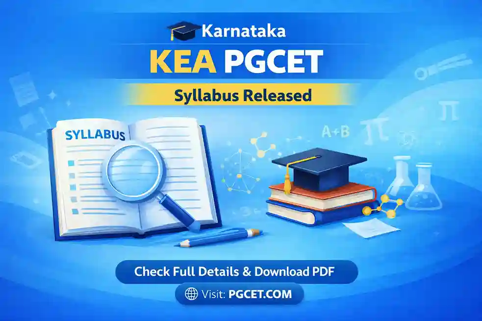 Karnataka PGCET Syllabus 2026 PDF Download: MBA, MCA & MTech
